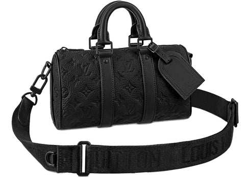 Louis Vuitton Keepall Bandouliere 25 Monogram Embossed Black
