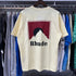 Rhude T-shirts Red Sunset Print Cotton Casual Short Sleeve Men and Women