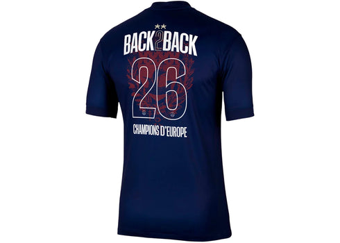 Nike PSG 2025/26 Home Stadium Jersey (Champions of Europe 2026 Print) Navy
