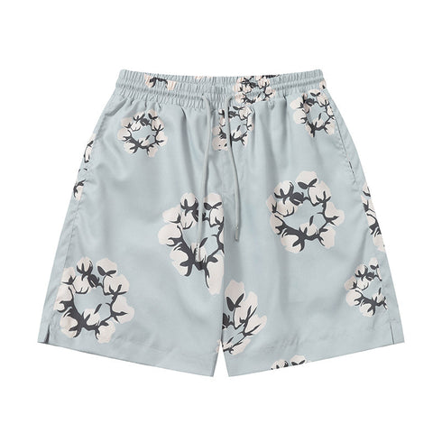 Denim Tears Shorts Yellow flower woven