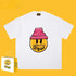 Drew T-shirts Smiley Red Hat Printed T-shirt
