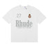 Rhude T-shirts LAGO DI COMO Printed Cotton Casual Short Sleeve Men and Women