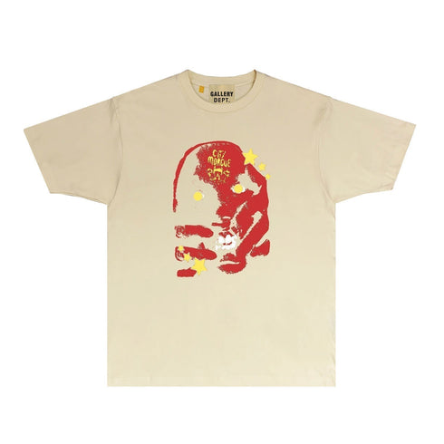 Gallery Dept T Shirt Retro Printed Loose Short-Sleeved Shirt