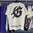 Godspeed T-shirts Guitar Skull Denim Print Casual Crew Neck Short Sleeve Men and Women