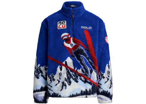 Polo Ralph Lauren Olympics Team USA 2026 Pile Fleece Pullover Sapphire Star Multicolor