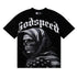Godspeed T-shirts American Flag Skull Print Cotton Casual Short Sleeves Men and Women