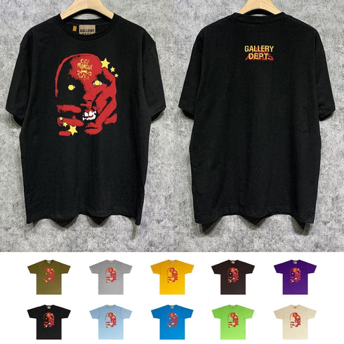 Gallery Dept T Shirt Retro Printed Loose Short-Sleeved Shirt