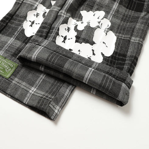 Denim Tears Long-Sleeved Shirt & Suit Pants 2 Piece Set Kapok Plaid