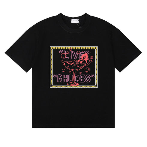 Rhude T-shirts goblet bikini beautiful women print cotton casual short sleeves men and women
