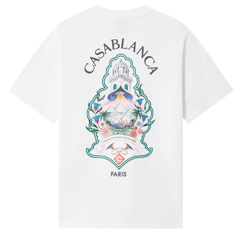 T-shirt Casablanca Hotel Emblem White