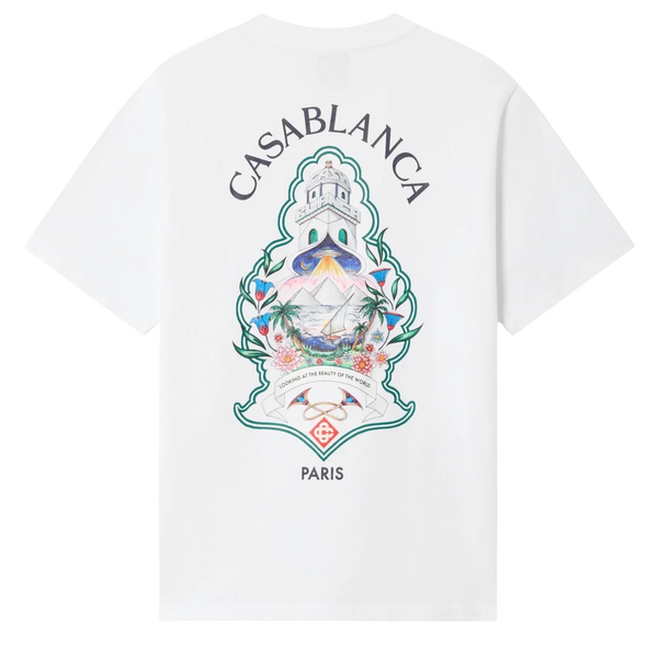 T-shirt Casablanca Hotel Emblem White