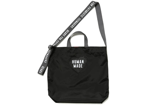 Human Made Nylon Heart 2 Way Tote Bag Black