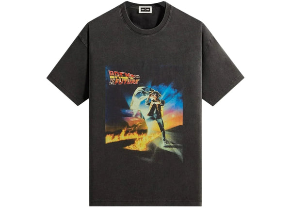 Kith x Back to the Future Chrome Title Vintage Tee Black