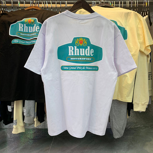 Rhude T-shirts Cotton Short Sleeves Men and Women
