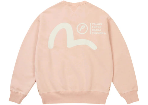 Palace x Evisu Crew Misty Pink
