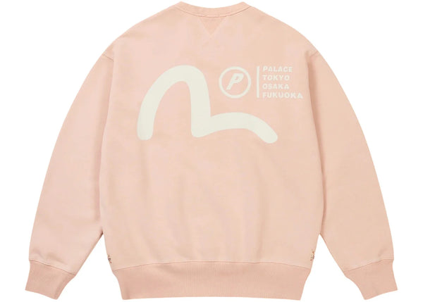 Palace x Evisu Crew Misty Pink