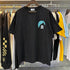 Rhude T-shirts Blue Sunset Print Cotton Casual Short Sleeve Men and Women