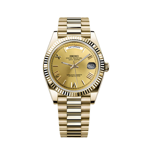 Seiko Mod Day-Date | Gold Champagne