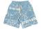 Mixed Emotions Graffiti Shorts Blue