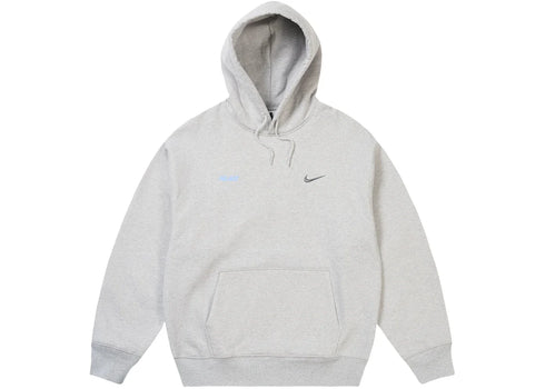 Palace x Nike Font Swoosh Hoodie Grey Marl