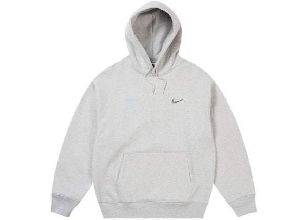 Palace x Nike Font Swoosh Hoodie Grey Marl