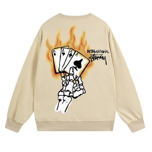 Stussy Sweatshirts Crew Neck Fleece Sweater