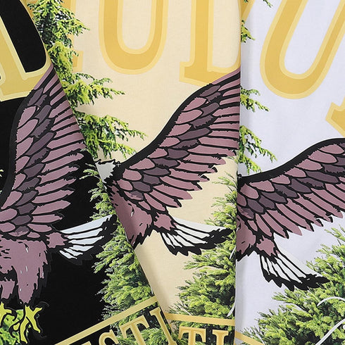 Rhude T-shirts Pandora Eagle Print Cotton Short Sleeve Men and Women