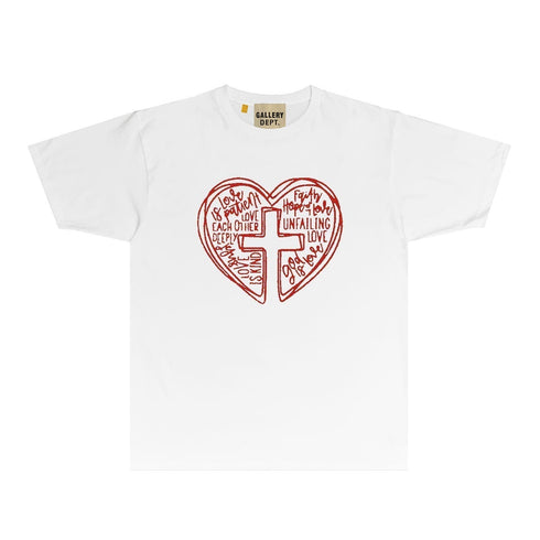 Gallery Dept T Shirt Retro Printed Loose Short-Sleeved Shirt