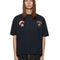 Rhude T-shirt Striped Sunset Snow Mountain Print Short Sleeve T-shirt