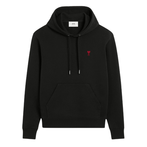 Hoodie Noir Ami de Coeur en Coton