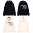 Palm Angels Hoodie Smoke Letter Flame Print Hooded Sweater