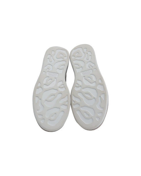 Women's Alexander Mcqueen Multicolor Glitter Spray Oversized Sneakers in Silver Leather