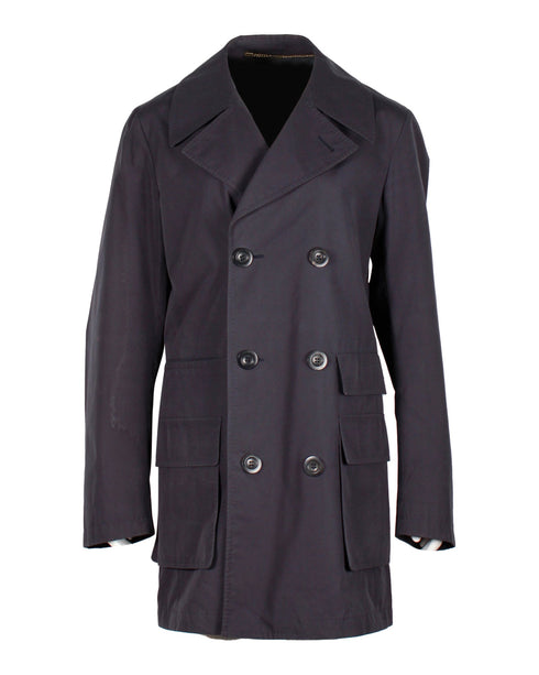 Women's Valentino Garavani Double-Breasted Coat in Blue Wool