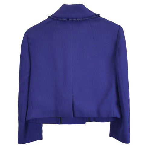 Women's Miu Miu Double-Breasted Evening Jacket in Blue Wool