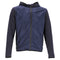Men's Prada Zipped Hoodie in Navy Blue Cotton and Nylon