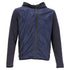 Men's Prada Zipped Hoodie in Navy Blue Cotton and Nylon
