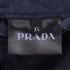 Men's Prada Zipped Hoodie in Navy Blue Cotton and Nylon
