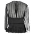 Women's Chloé Pleated Sheer Long Sleeve Blouse in Black Silk