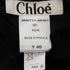 Women's Chloé Pleated Sheer Long Sleeve Blouse in Black Silk