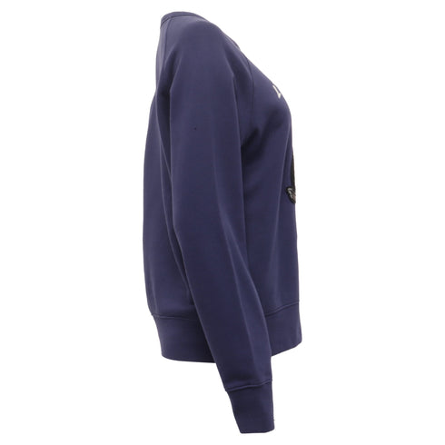 Women's Gucci L'Aveugle Par Amour Hare Appliqué Sweater in Navy Blue Cotton