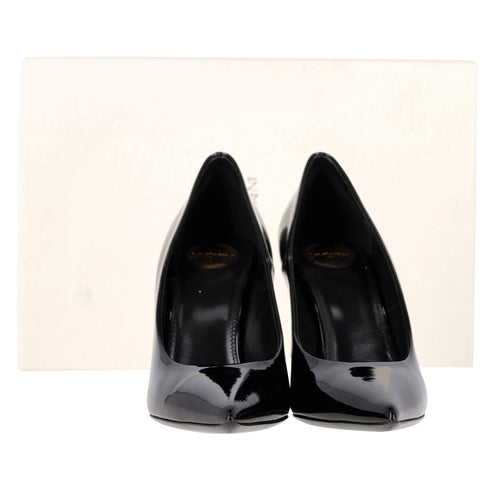 Women's Saint Laurent Norma Pumps in Black Patent Leather