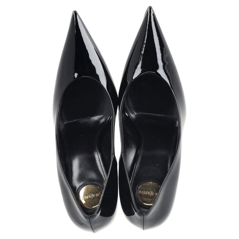 Women's Saint Laurent Norma Pumps in Black Patent Leather