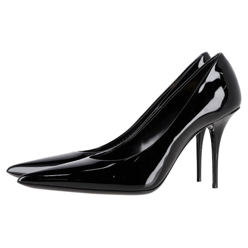 Women's Saint Laurent Norma Pumps in Black Patent Leather