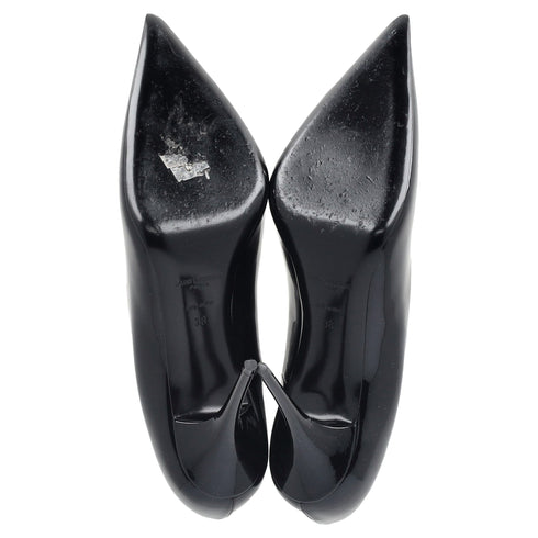Women's Saint Laurent Norma Pumps in Black Patent Leather