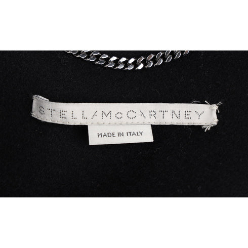 Women's Stella Mccartney Hidden Buttoned Coat in Black Wool