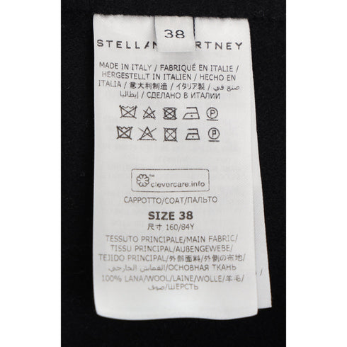 Women's Stella Mccartney Hidden Buttoned Coat in Black Wool