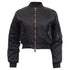 Women's Balenciaga Shrunk Bomber Jacket in Black Polyamide
