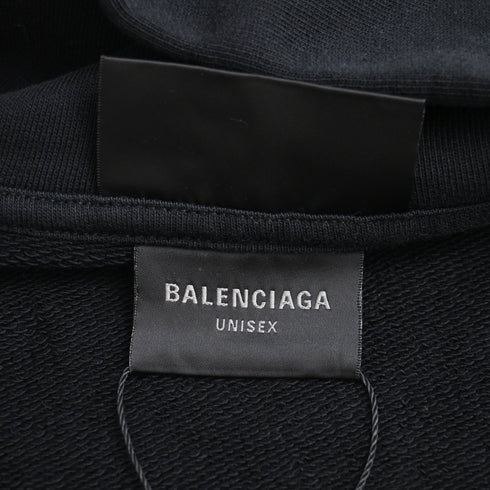 Women's Balenciaga Zip-Up Hoodie in Black Cotton