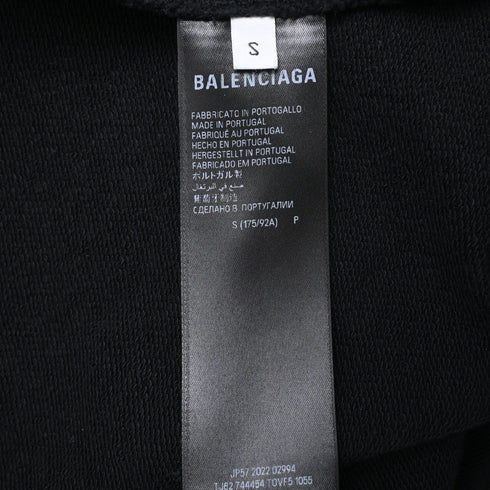 Women's Balenciaga Zip-Up Hoodie in Black Cotton
