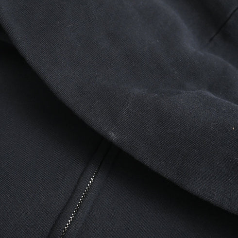 Women's Balenciaga Zip-Up Hoodie in Black Cotton